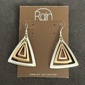 Tri-Tone Geometric Earrings